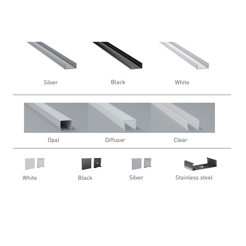 Square LED Channel Aluminum Profile For 20mm Double Row CCT LED Strips Square LED Channel Aluminum Profile For 20mm Double Row CCT LED Strips